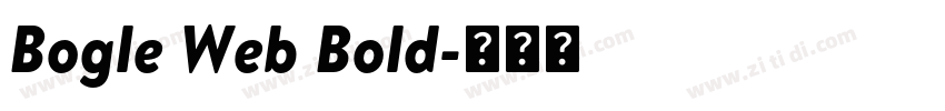 Bogle Web Bold字体转换